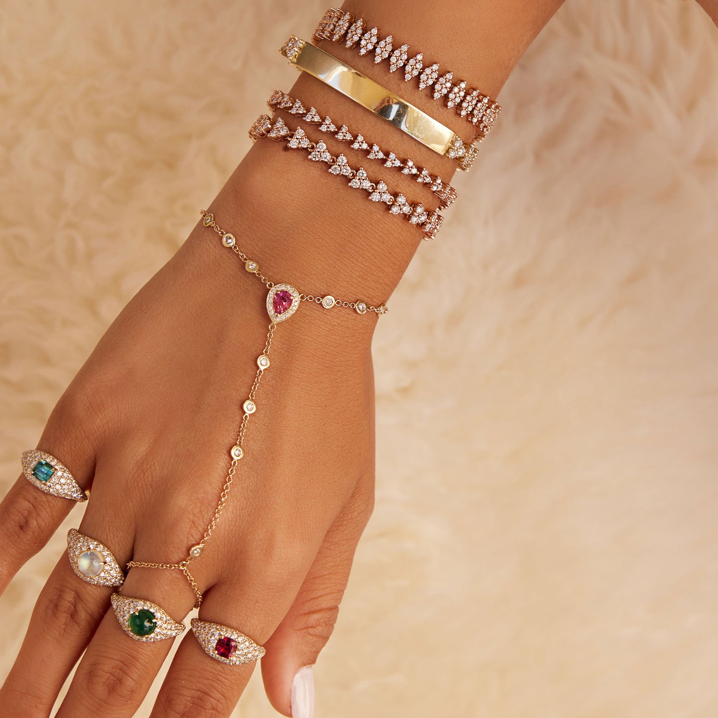 Custom Diamond Lizzie ID Bracelet