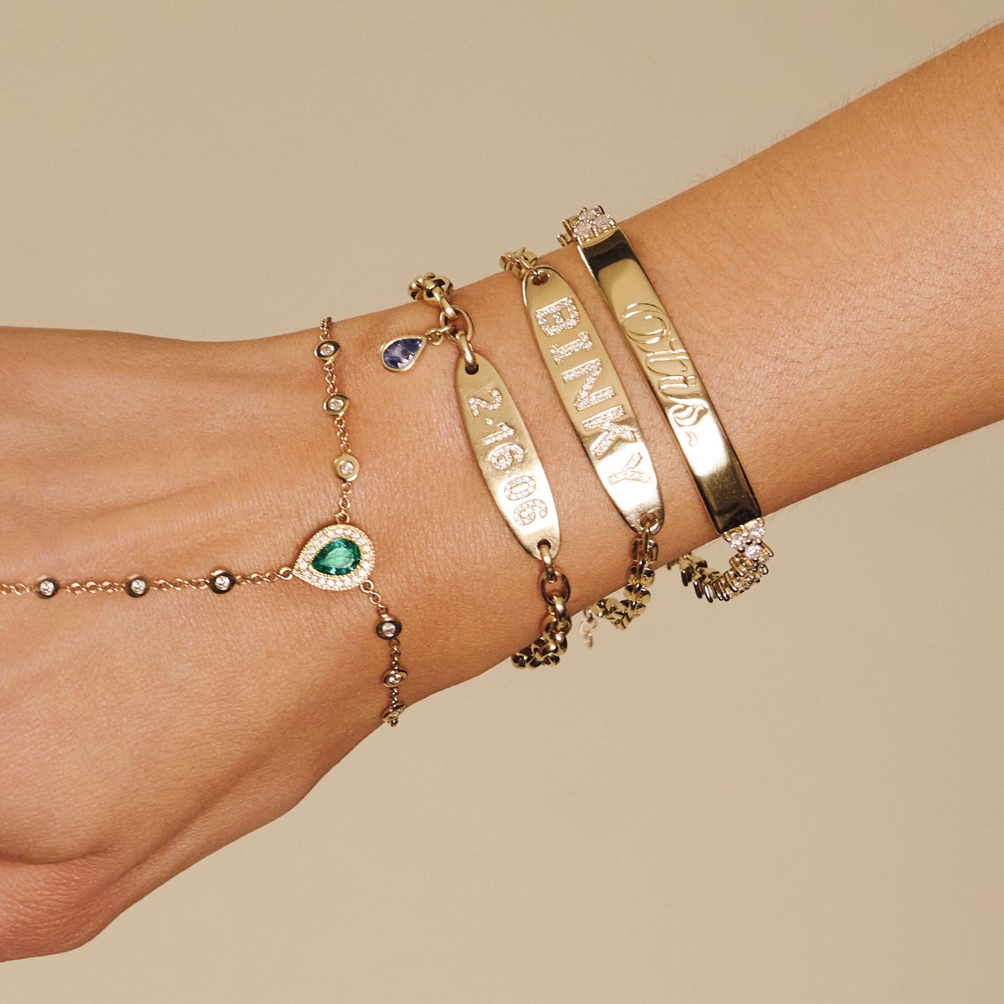 Custom Diamond Lizzie ID Bracelet