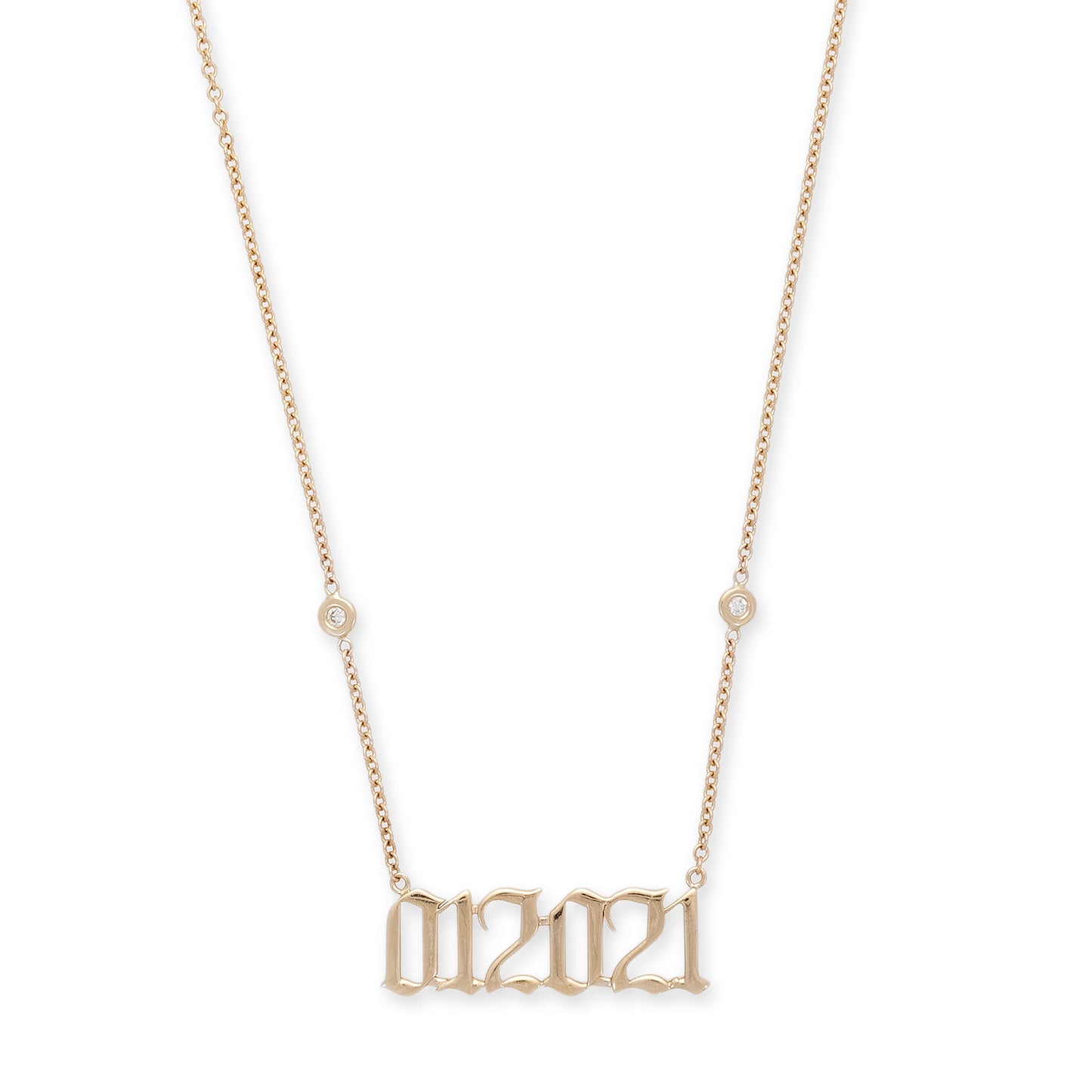 Old English Date Necklace