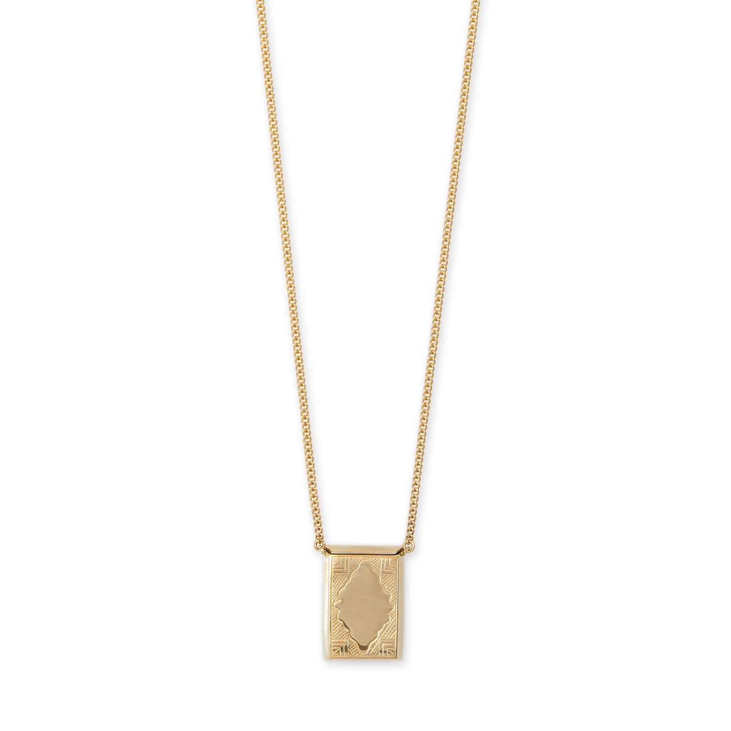 Prayer Box Curb Chain Necklace