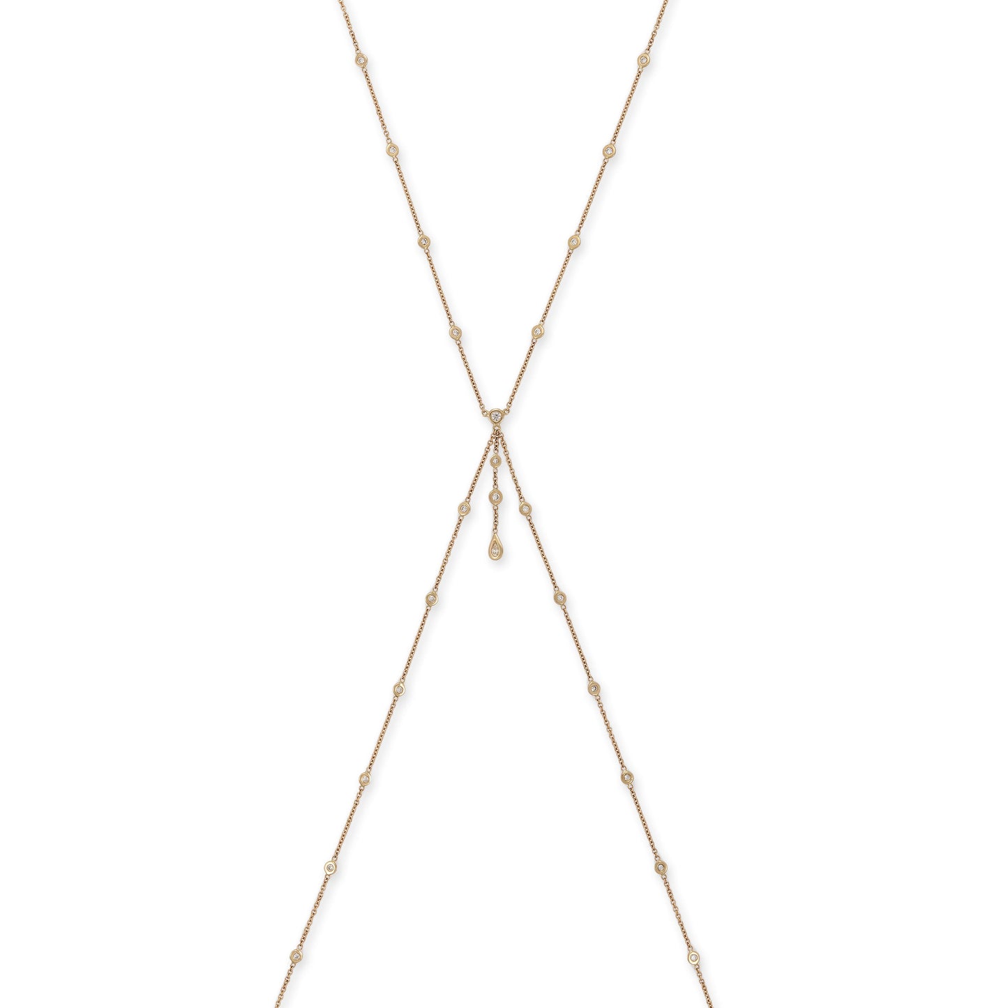 Zoe Round + Teardrop Diamond Drip Bodychain